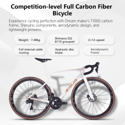 จักรยานเสือหมอบคาร์บอนไฟเบอร์ Dream Maker - SAVA | Ultegra Di2 24 สปีด
