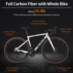 จักรยานเสือหมอบ SAVA F20 Carbon: ขับขี่ได้รวดเร็วและคล่องตัวด้วย Shimano 105