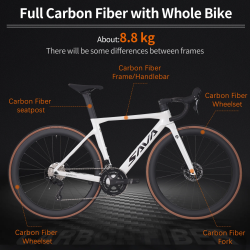 SAVA Racing Road Bike: Carbon Fiber & Shimano Drivetrain