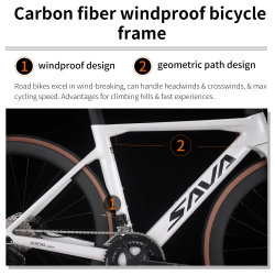 SAVA Racing Road Bike: Carbon Fiber & Shimano Drivetrain