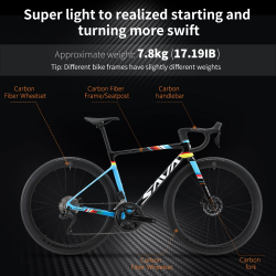 SAVA C7 Carbon Fiber Racefiets: Hoge Prestaties & Stijl
