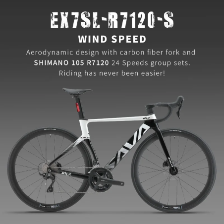 Bici da strada SAVA EX7-SL: 700C, 24 velocità, freni a disco