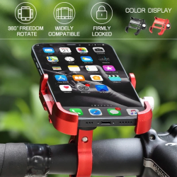 Uchwyt na telefon do roweru ze stopu aluminium do rowerów szosowych i górskich