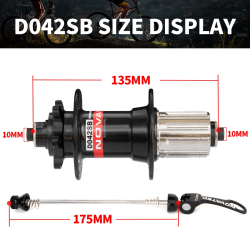 Novatec MTB Bike Hubs (D041SB/D042SB): Durable Steel, Disc Brake