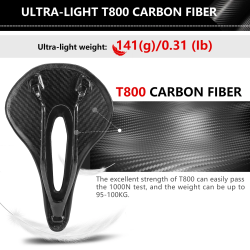 Carbon Fiber Saddle for Road Bikes - T90 Lightweight 7x9mm