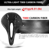 Carbon Fiber Saddle for Road Bikes - T90 Lightweight 7x9mm