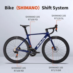 Rower szosowy SAVA A7L/A7L Pro Carbon – Shimano 105 Performance